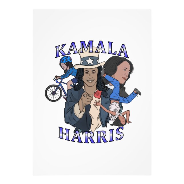 Kamala Harris Bootleg Rap Style Election Photo Print (Front)