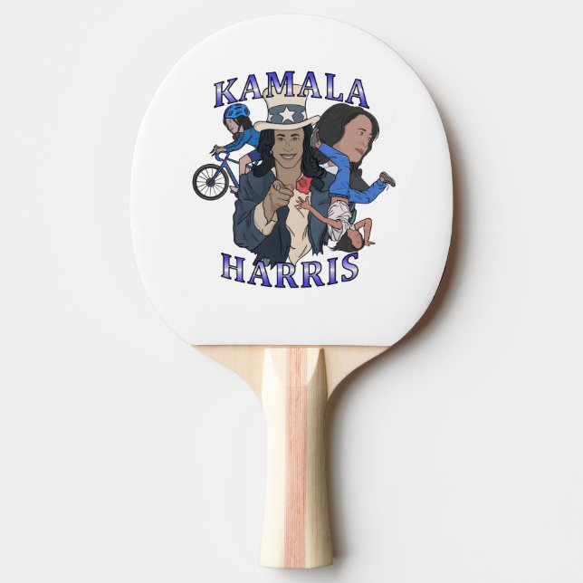 Kamala Harris Bootleg Rap Style Election Ping Pong Paddle (Front)