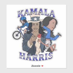 Kamala Harris Bootleg Rap Style Election Sticker