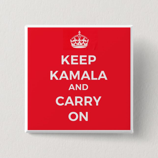 Kamala Harris Button Keep Calm (Front)