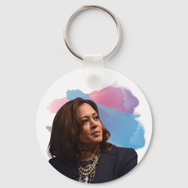Kamala Harris Button Keychain (Front)