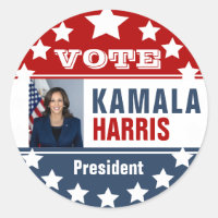 Kamala Harris Campaign Classic Round Sticker
