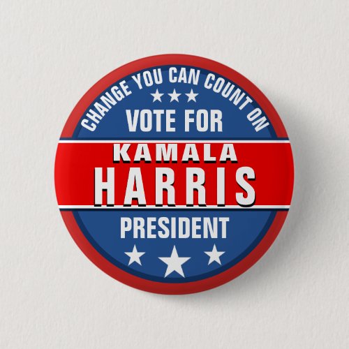 Kamala Harris Campaign Political Button