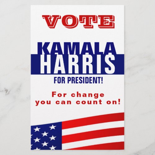 Kamala Harris Campaign Political Template Flyer