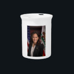 Kamala Harris Candidate for President US 2024 Beverage Pitcher<br><div class="desc">Kamala Harris Candidate for President US 2024, On behalf of the American people, I thank Joe Biden for his extraordinary leadership as President of the United States and for his decades of service to our country. His remarkable legacy of accomplishment is unmatched in modern American history, surpassing the legacy of...</div>
