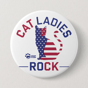 KAMALA HARRIS CAT LADIES ROCK! Button