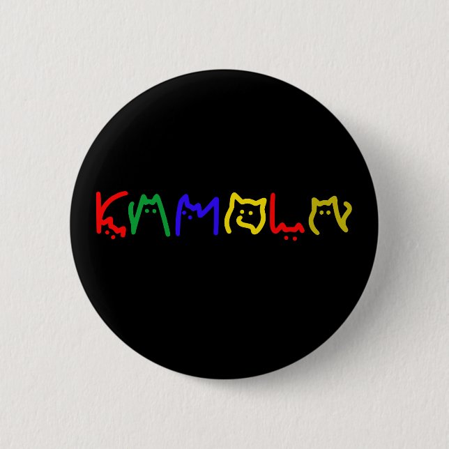 Kamala Harris - Cat Lettering Button (Front)