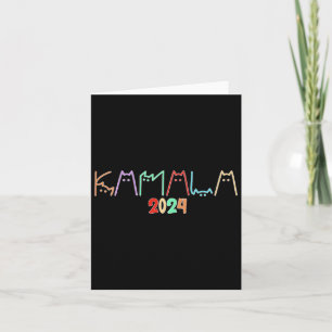 Kamala Harris Cat Lettering Funny Cat Ladies For K Card