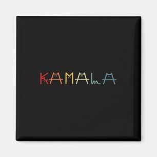 Kamala Harris Cat Vintage Lettering Positive Funny Magnet