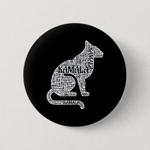 Kamala Harris Cat Word Cloud Joy Hope 47 President Button