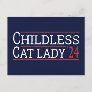 Kamala Harris - Childless Cat Lady 2024 I Postcard