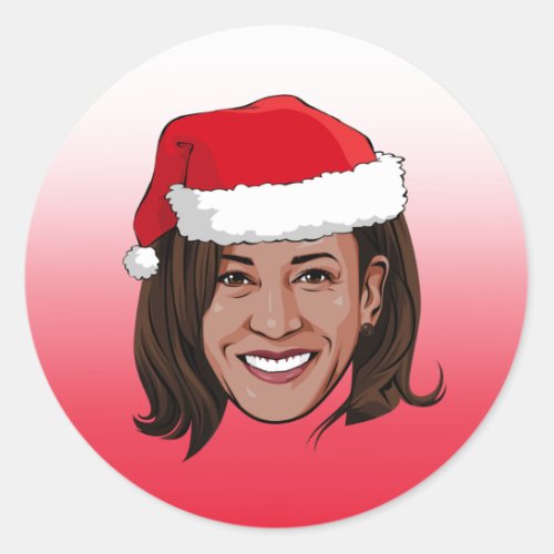 Kamala Harris Christmas Classic Round Sticker