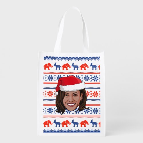 Kamala Harris Christmas Grocery Bag