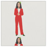 kamala harris christmas holly fabric