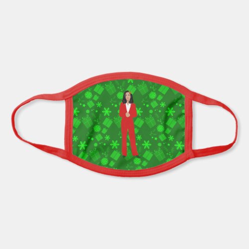 kamala harris christmas holly gifts face mask