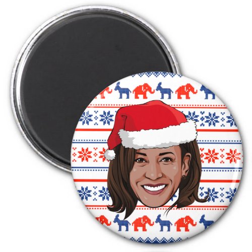 Kamala Harris Christmas Magnet