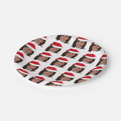 Kamala Harris Christmas Paper Plates