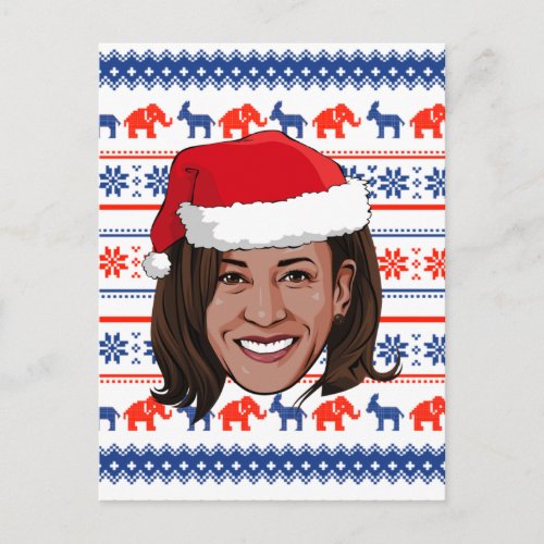 Kamala Harris Christmas Postcard