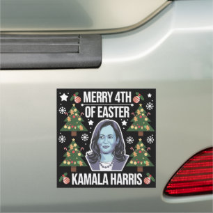 Kamala Harris Christmas Santa Merry 4th Of Easter Car Magnet