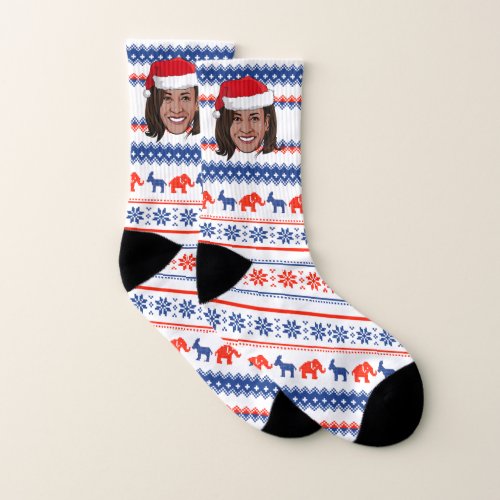 Kamala Harris Christmas Socks