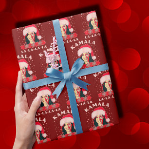 Kamala Harris Christmas Ugly Sweater Gift Wrapping Paper