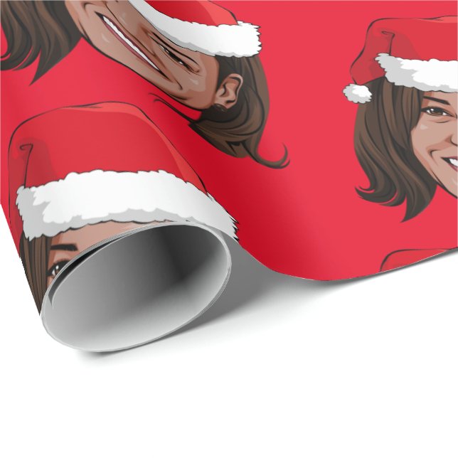 Kamala Harris Christmas Wrapping Paper (Roll Corner)