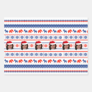 Kamala Harris Christmas Wrapping Paper Sheets