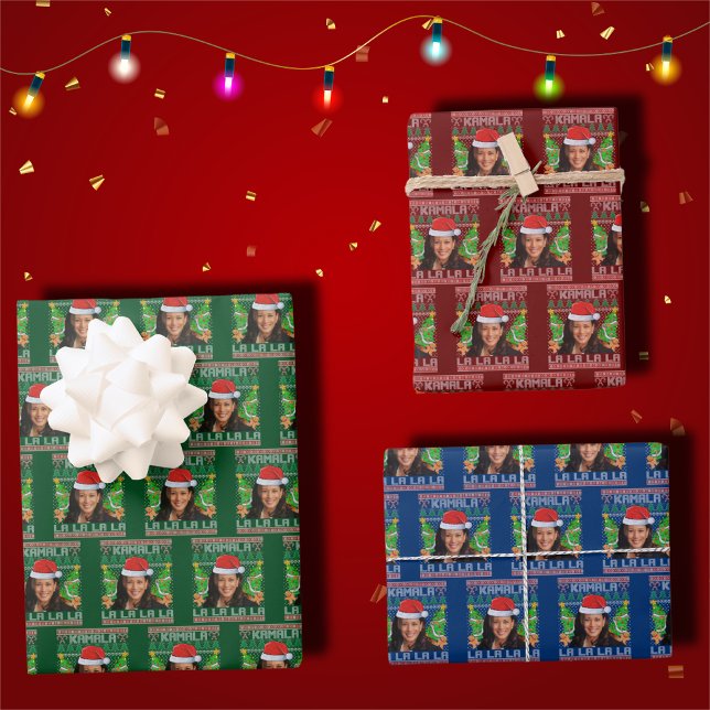 Kamala Harris Christmas Wrapping Paper Sheets (Creator Uploaded)