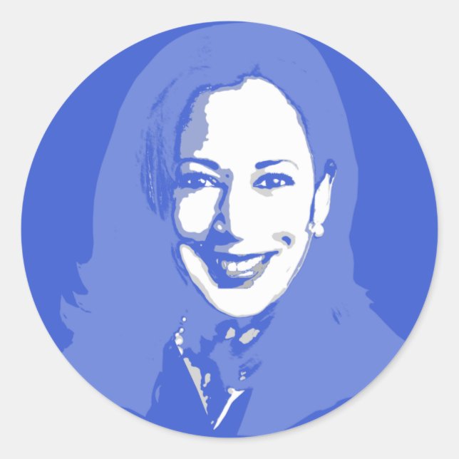 Kamala Harris Classic Round Sticker (Front)