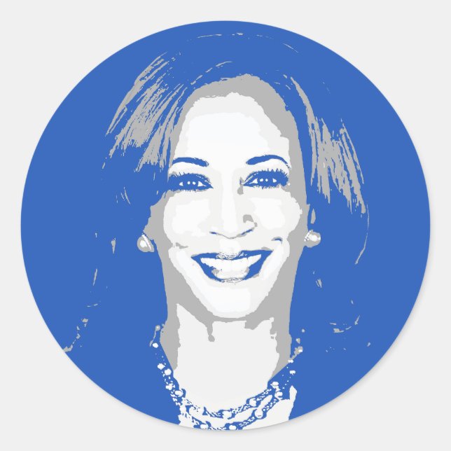 Kamala Harris Classic Round Sticker (Front)