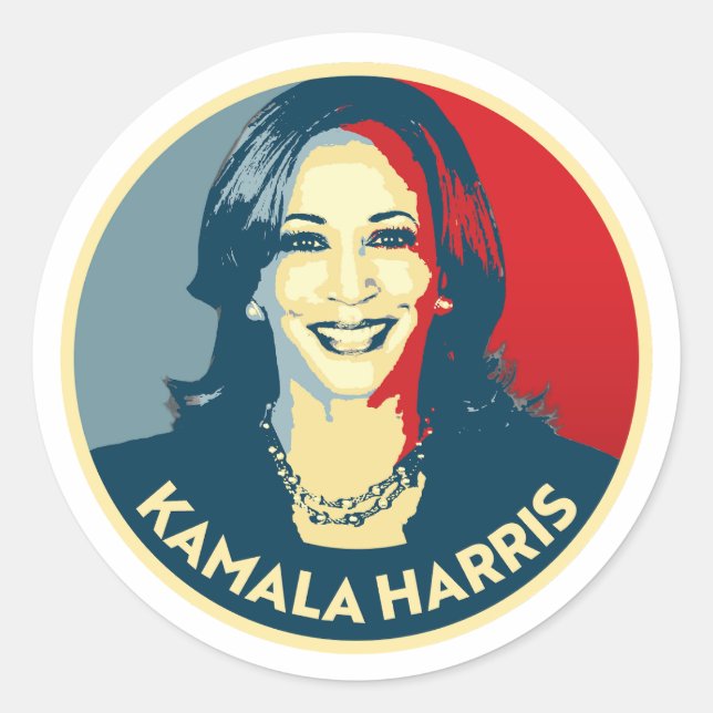 Kamala Harris Classic Round Sticker (Front)