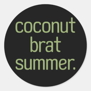 Kamala Harris Coconut Brat Summer 2024 Classic Round Sticker