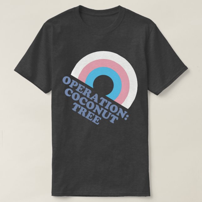 Kamala Harris Coconut Tree Trans Pride Flag T-Shirt (Design Front)