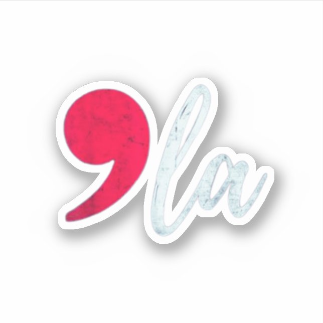 Kamala Harris  Comma La Funny Sticker (Front)