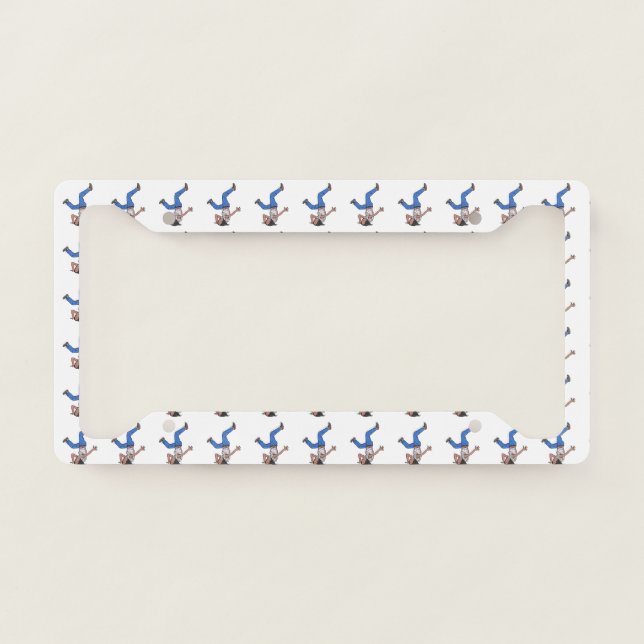 Kamala Harris Cool Breakdancing License Plate Frame (Front)