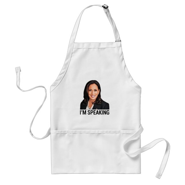 Kamala Harris Debate I’m Speaking Adult Apron (Front)