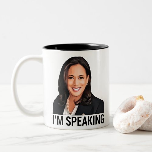 Kamala Harris Debate Im Speaking Two_Tone Coffee Mug