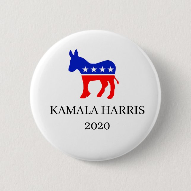 Kamala Harris Democrat for President 2020 Button (Front)