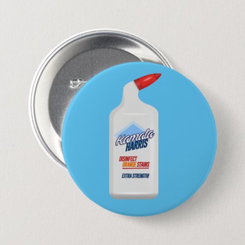 Kamala Harris Disinfects Orange Stains Button