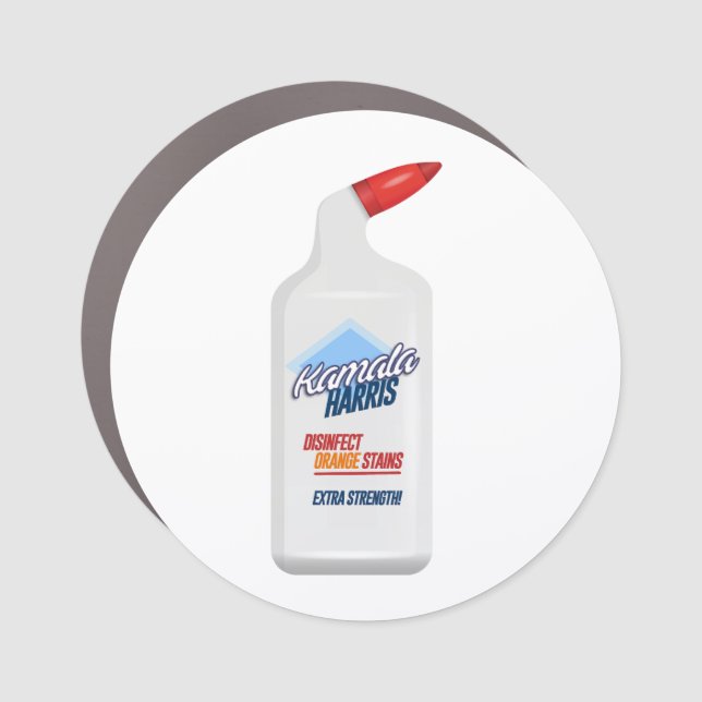 Kamala Harris Disinfects Orange Stains Car Magnet (Front)