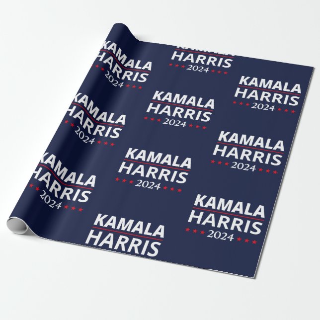 Kamala Harris Election 2024 III Wrapping Paper (Unrolled)