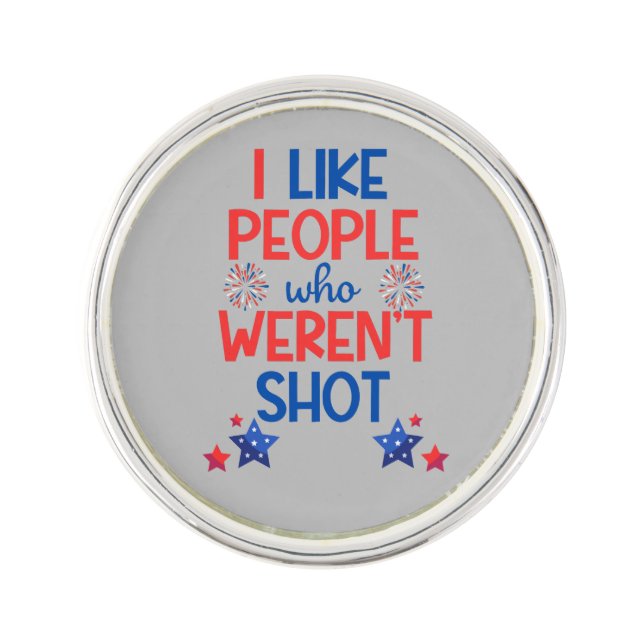 Kamala Harris Election Funny Anti-Trump Red & Blue Lapel Pin (Front)