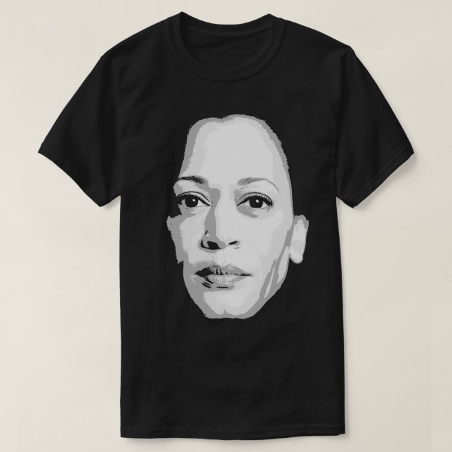 Kamala Harris Face Print T-Shirt (Design Front)