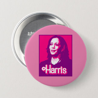 Kamala Harris Fan Pink Button