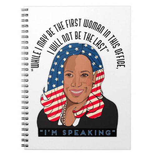 Kamala Harris First Black Woman Notebook