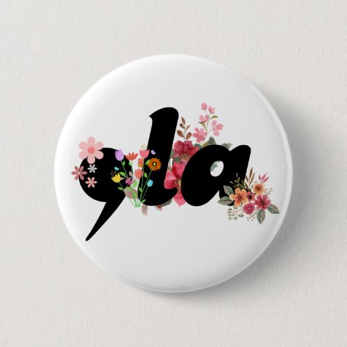 Kamala Harris Flowers _ Trendy Comma la Floral Button