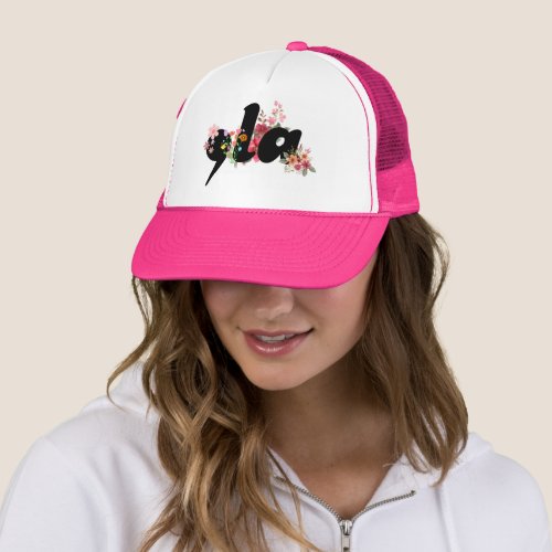 Kamala Harris Flowers _ Trendy Comma la Floral Trucker Hat