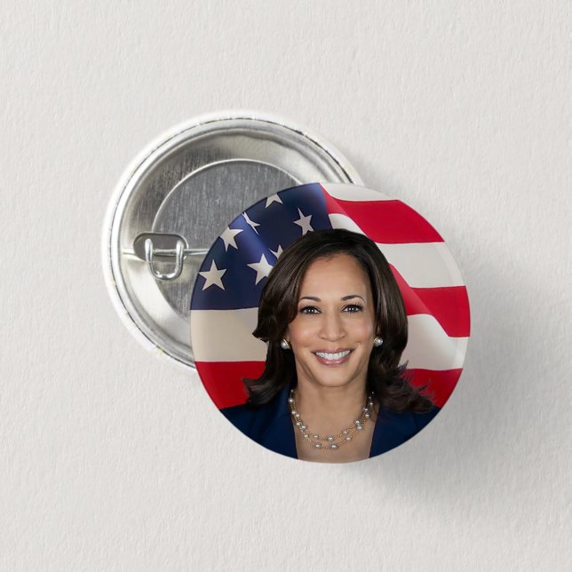 Kamala Harris for America Button (Front & Back)