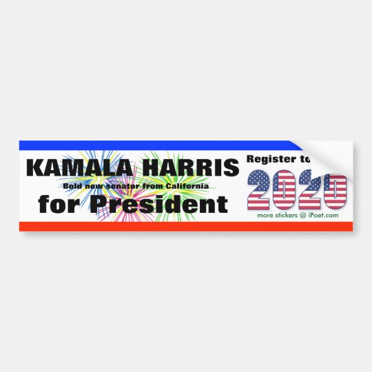 KAMALA HARRIS FOR PRESIDENT - 2020 - BUMPER STICKER | Zazzle.com