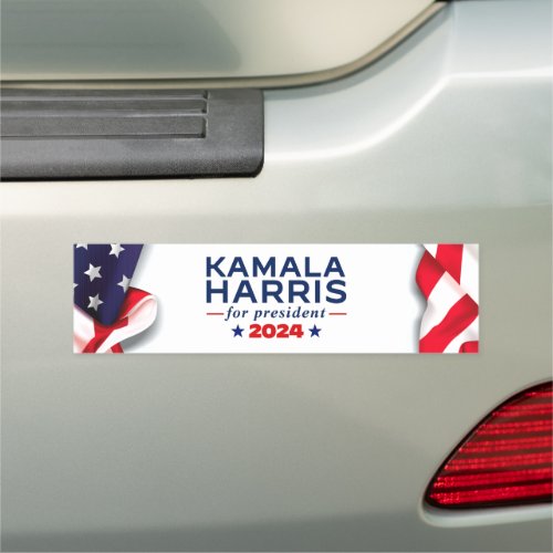 Kamala Harris For President 2024 American Flag Car Magnet